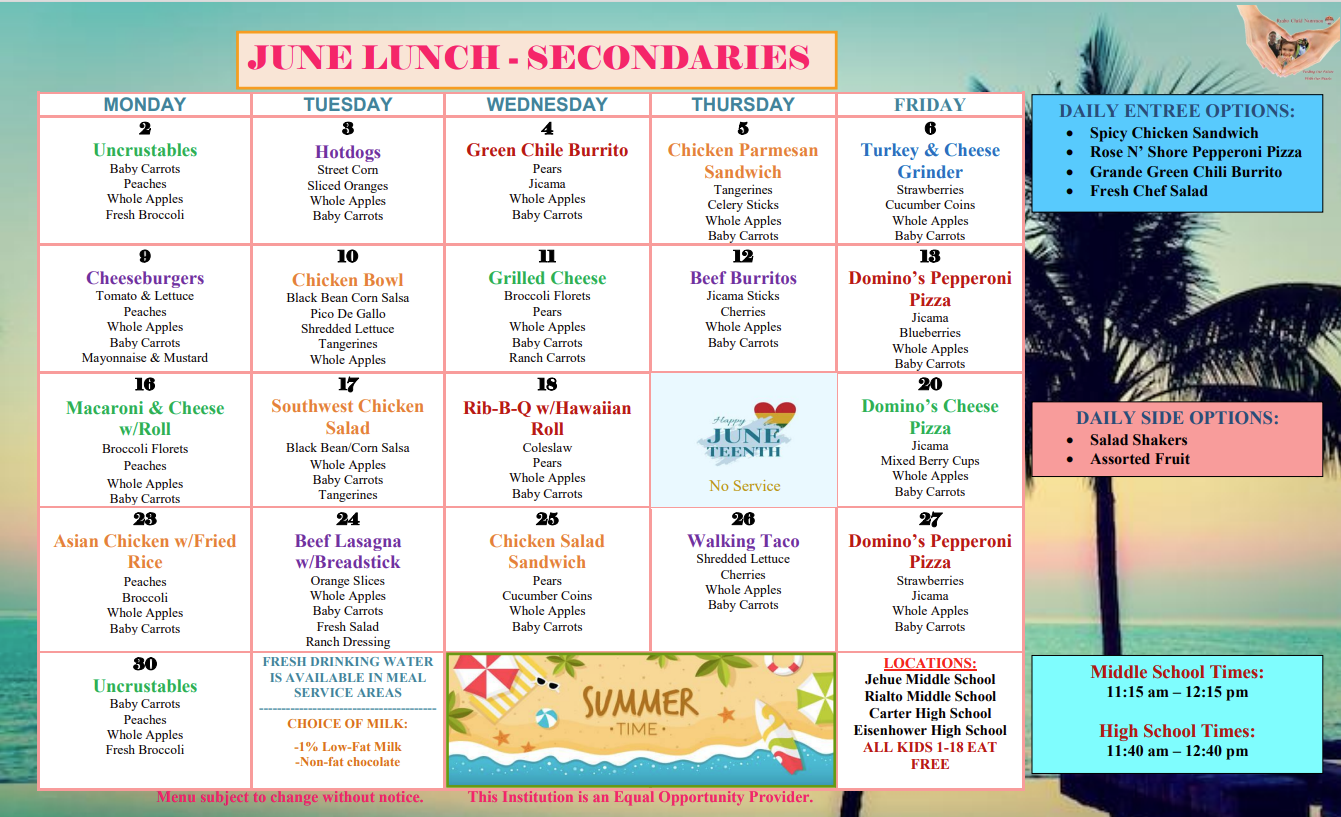 Lunch Menu